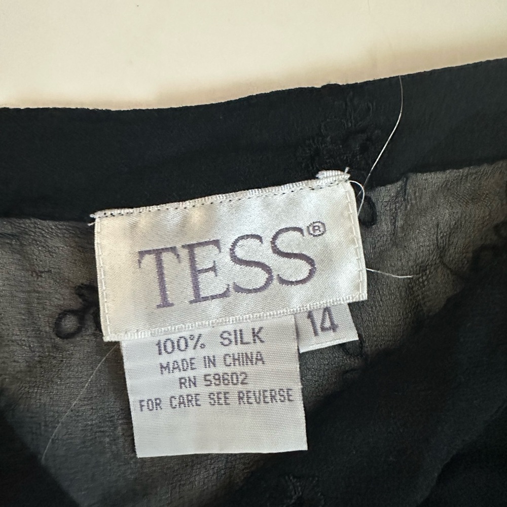 TESS Navy Ruffle Blouse - Picture 2 of 3